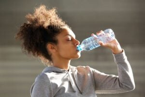Girl drinking water