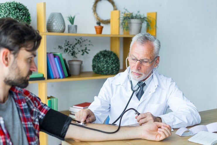 Doctor checking patient