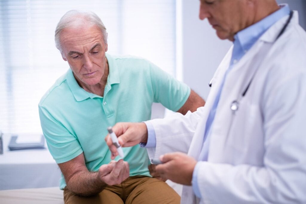 Doctor checking the patient